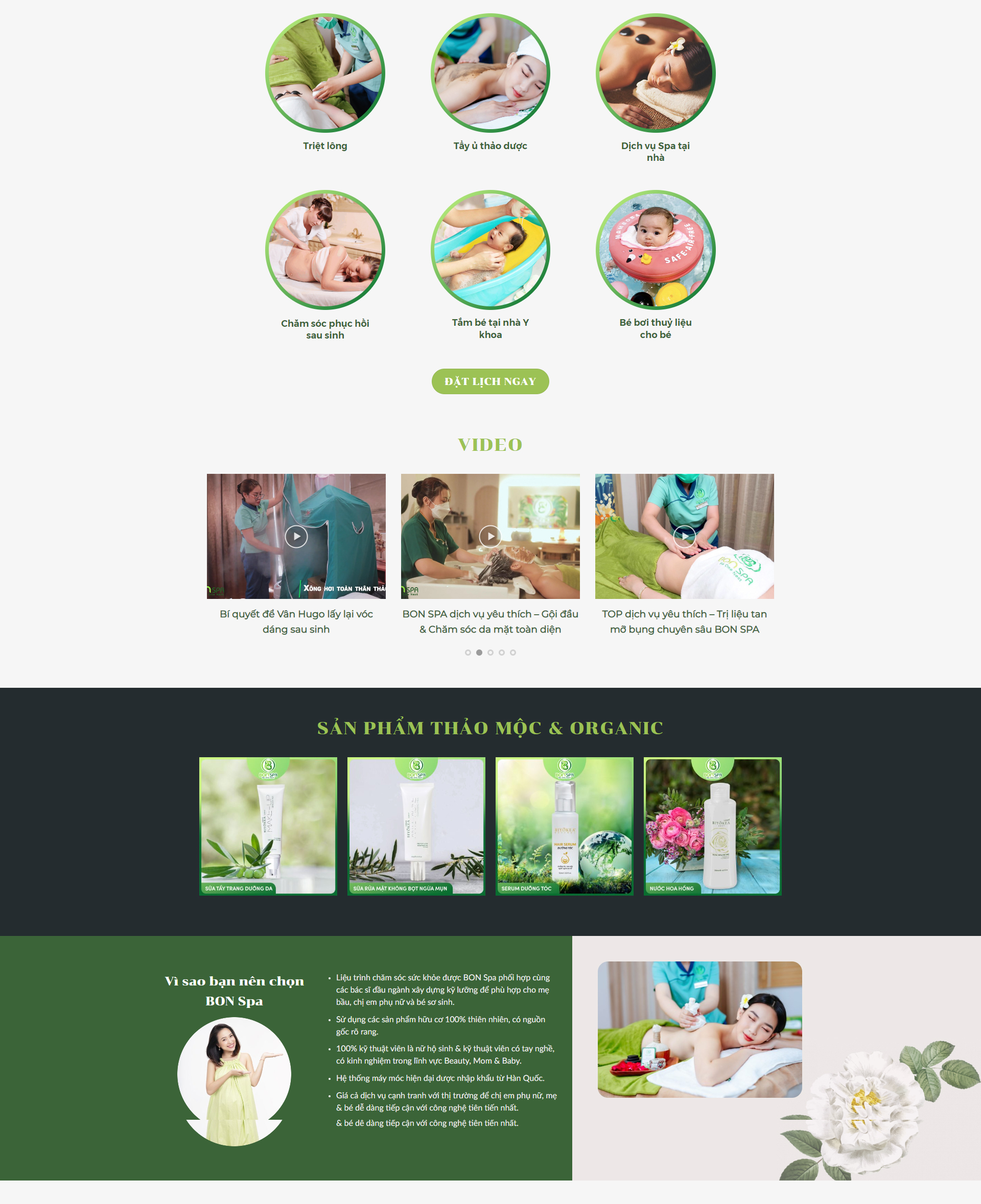 Bon spa landing page 3