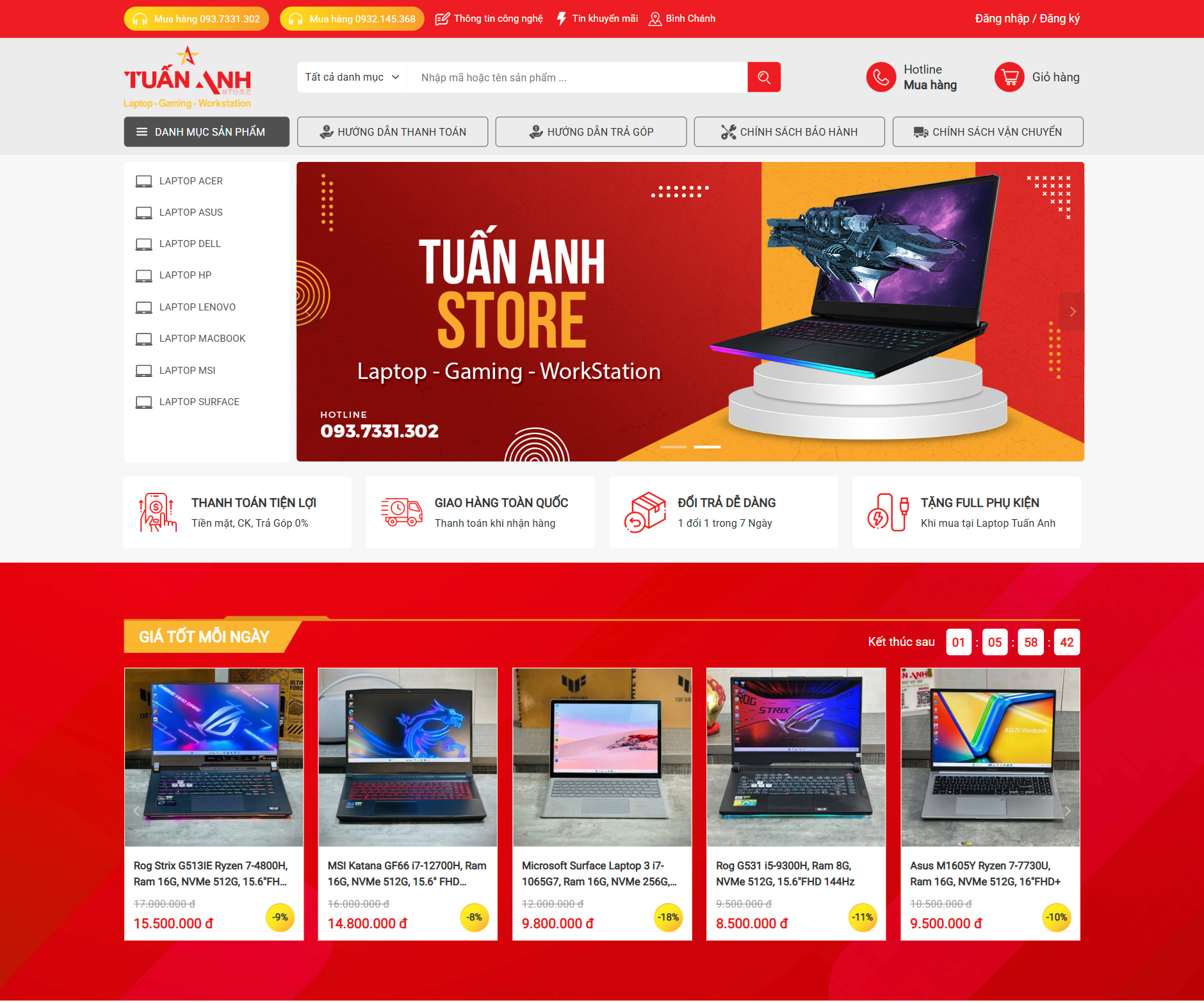 website tuan anh store 01